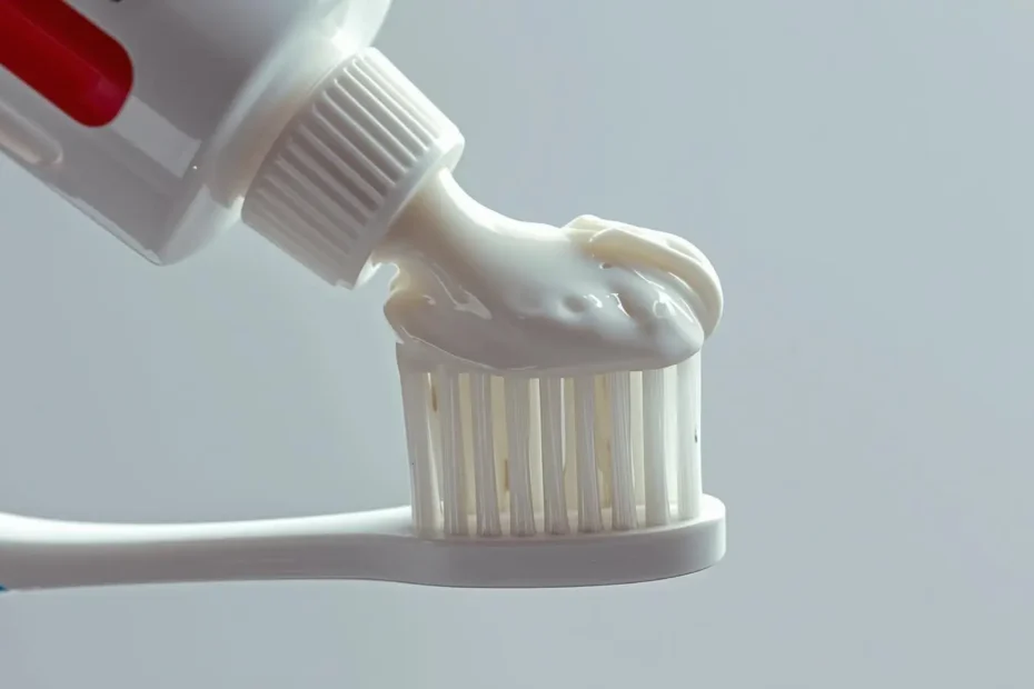 Escova de dentes com pasta